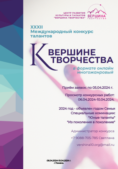 Вершина творчества. Вершина творчества.